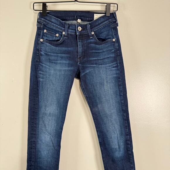 rag & bone Nina Ankle Skinny Jeans Size 26 Dark Wash Blue Mid Rise Stretch Denim - Picture 4 of 11